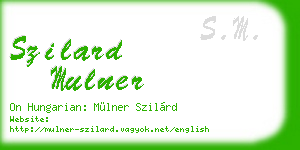 szilard mulner business card