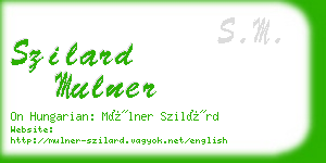 szilard mulner business card